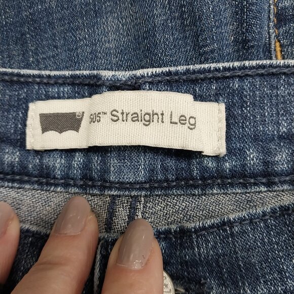 37855 Size 12 Upcycled Levi't Appliqued With Quilted Flower Trim. - Picture 6 of 7